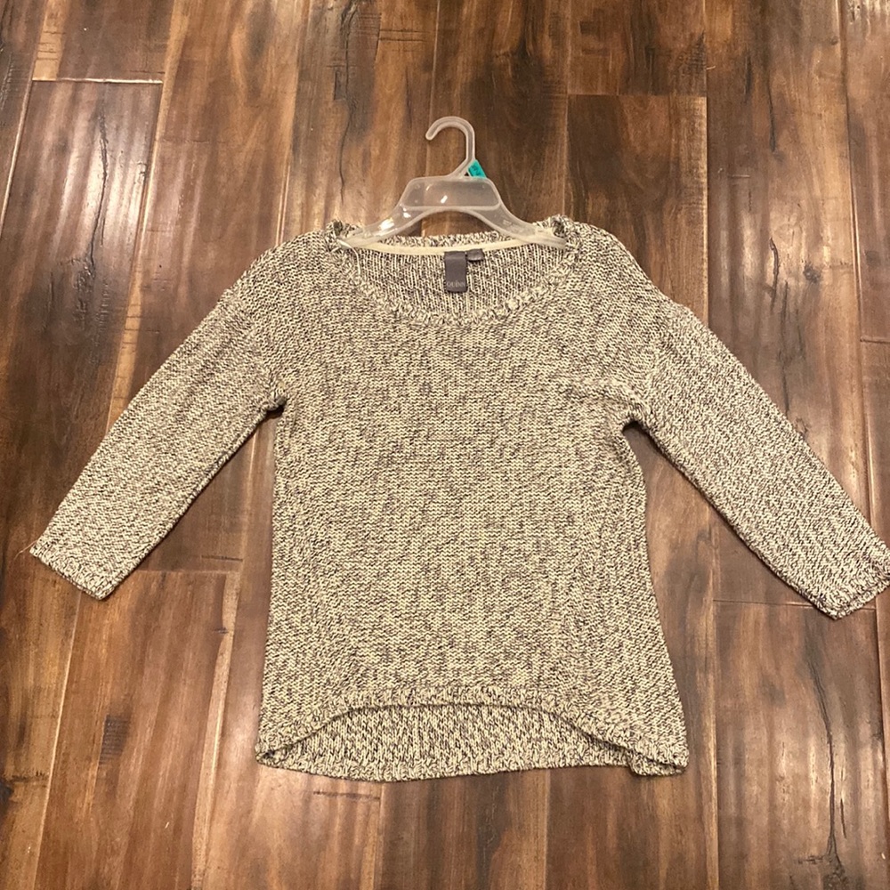 Gray and white heathered sweater